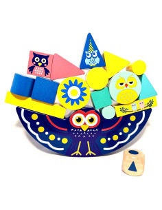 Juguete de Apilamiento de Madera Montessori - Bloques Coloridos