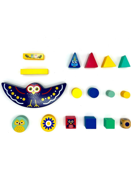 Juguete de Apilamiento de Madera Montessori - Bloques Coloridos