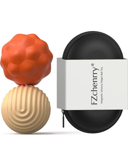 Bolas Magnéticas Antiestrés FZChenrry Naranja 2PCS 40.5mm