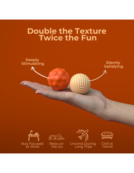 Bolas Magnéticas Antiestrés FZChenrry Naranja 2PCS 40.5mm