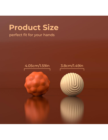 Bolas Magnéticas Antiestrés FZChenrry Naranja 2PCS 40.5mm