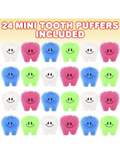 Set de 24 Mini Puffers de Dientes ArtCreativity - Juguetes Apretables para Niños 2