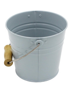 Cubo de Metal Genérico Montessori 15.7 cm Ceniza Azul 2