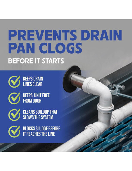 Tabletas Limpiadoras de Drenaje de AC FORTIVO - 200 Unidades