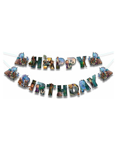 Banner de Feliz Cumpleaños Seyal Raya 3.66m x 15cm Decoración