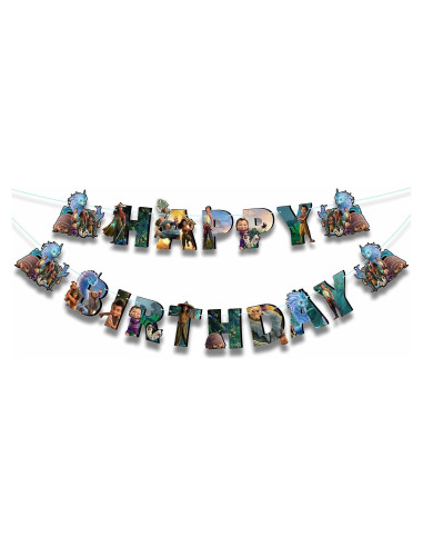 Banner de Feliz Cumpleaños Seyal Raya 3.66m x 15cm Decoración