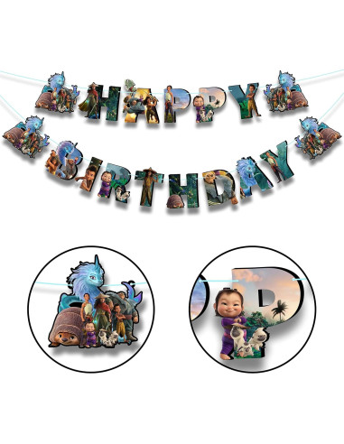 Banner de Feliz Cumpleaños Seyal Raya 3.66m x 15cm Decoración