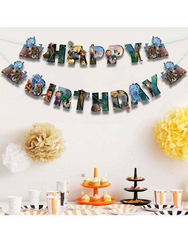 Banner de Feliz Cumpleaños Seyal Raya 3.66m x 15cm Decoración