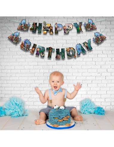 Banner de Feliz Cumpleaños Seyal Raya 3.66m x 15cm Decoración