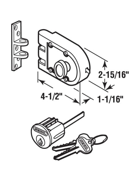 Cerrojo SEGAL SE 15361 Bronce Cepillado 1 Paquete