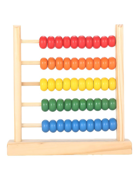 Ábaco de Madera MAGIKON 5 Filas para Aprender Matemáticas