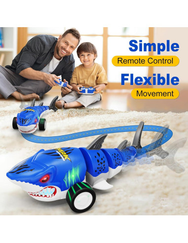 Juguete Tiburón Control Remoto Kikikid con Luz LED 19.1 cm