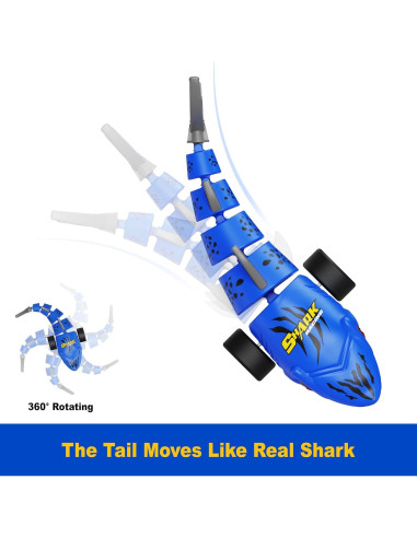 Juguete Tiburón Control Remoto Kikikid con Luz LED 19.1 cm