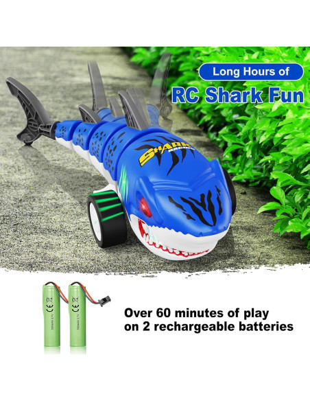 Juguete Tiburón Control Remoto Kikikid con Luz LED 19.1 cm