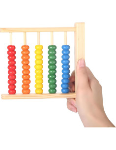 Ábaco de Madera MAGIKON 5 Filas para Aprender Matemáticas 2