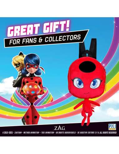 Mochila de Peluche Ladybug Milagroso P.M.I. 30 cm Tikki