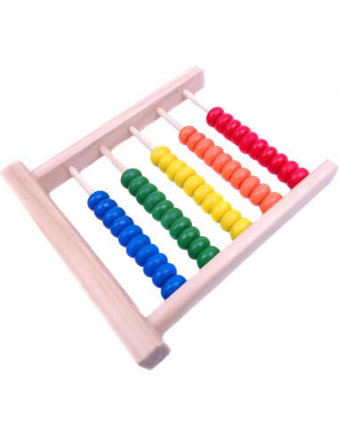Ábaco de Madera MAGIKON 5 Filas para Aprender Matemáticas
