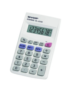 Calculadora Sharp EL233SB 8 Dígitos LCD con Memoria