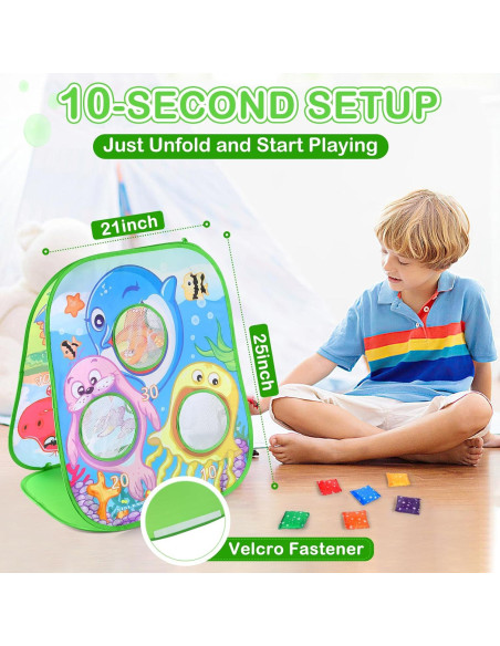 Juego de Lanzamiento de Bolsas Sisland Dinosaurio 7 Piezas