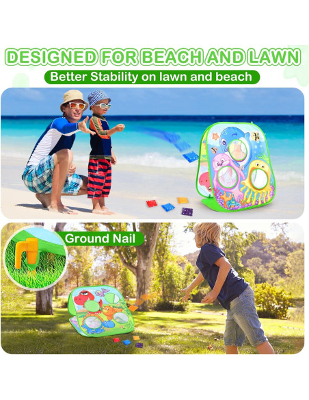 Juego de Lanzamiento de Bolsas Sisland Dinosaurio 7 Piezas