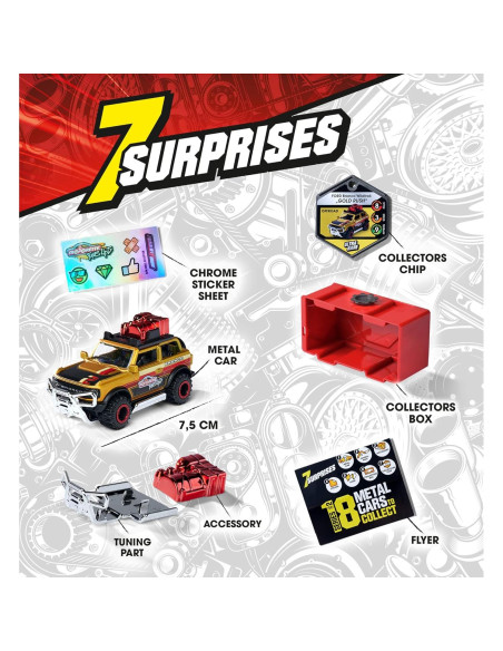 Set de Coches Miniatura Majorette Tune Up's 2 - 7 Sorpresas