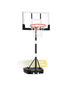 Aro de Baloncesto WIN.MAX Ajustable 0.97 a 2.19 m Negro