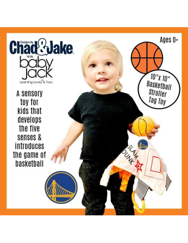 Juguete de Etiqueta Baby Jack Baloncesto NBA para Bebés - Suave y Seguro