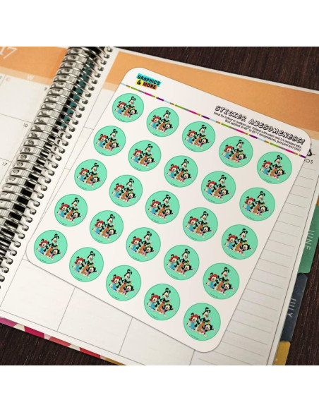 Calendario de Planificación Animaniacs - 50 Pegatinas Mate