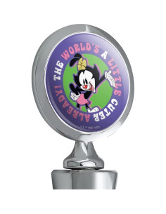 Tapón de Botella de Vino Animaniacs - Metal Cromado y Goma 2