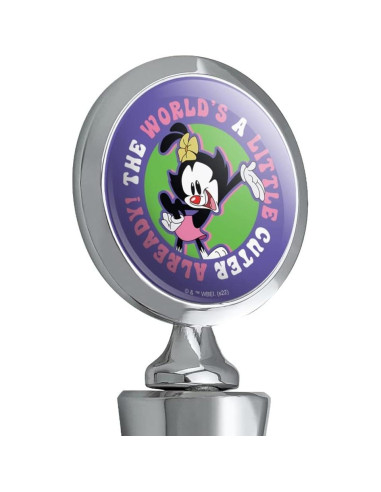 Tapón de Botella de Vino Animaniacs - Metal Cromado y Goma