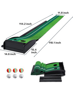 Alfombra de Golf Dollox QZ-TL035 con 6 Pelotas y 2 Agujeros 2