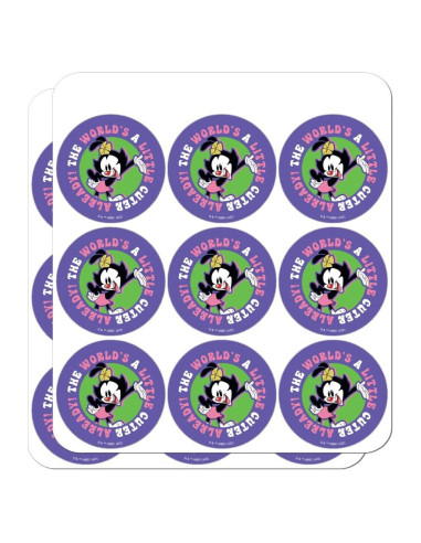 Stickers Animaniacs para Scrapbooking - 18 Piezas 5.08 cm