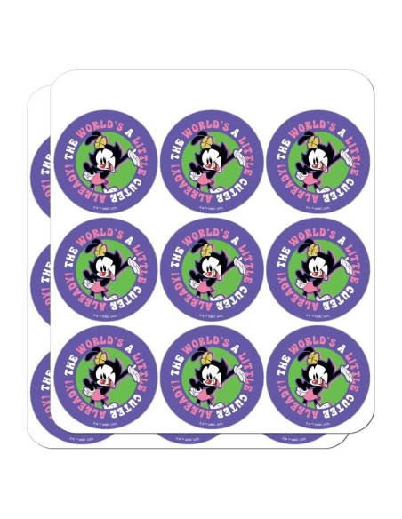 Stickers Animaniacs para Scrapbooking - 18 Piezas 5.08 cm