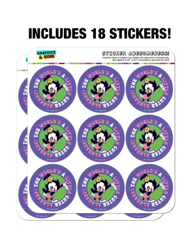 Stickers Animaniacs para Scrapbooking - 18 Piezas 5.08 cm