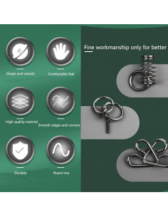 Rompecabezas de Metal COREXISLY Set de 32 Piezas 2