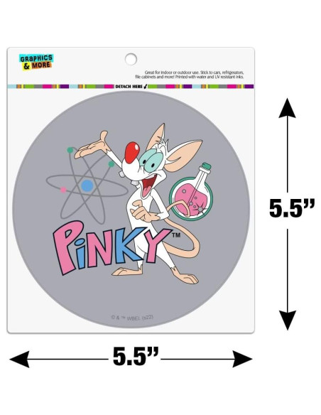 Imán Pinky y el Cerebro 14cm Vinilo Gráfico Automotriz