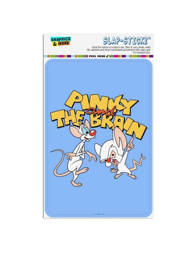 Adhesivo Decorativo Pinky y Cerebro 15.24x10.16 cm