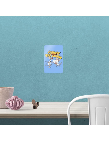 Adhesivo Decorativo Pinky y Cerebro 15.24x10.16 cm