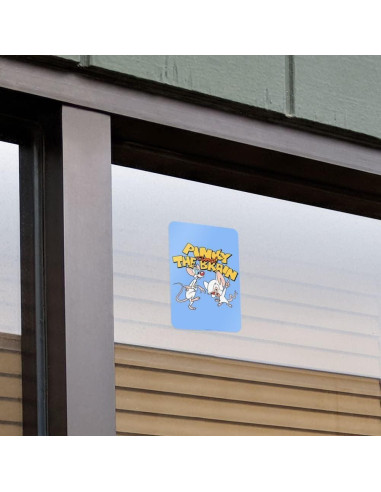 Adhesivo Decorativo Pinky y Cerebro 15.24x10.16 cm