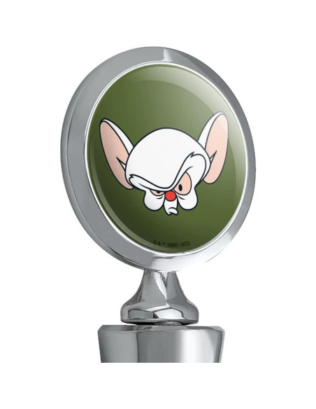Tapón de Botella de Vino Pinky y el Cerebro - Metal Cromado Tapón de Botella de Vino Pinky y el Cerebro - Metal Cromado