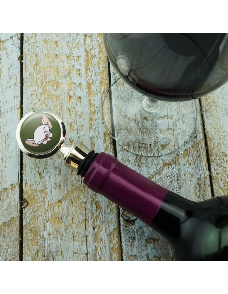 Tapón de Botella de Vino Pinky y el Cerebro - Metal Cromado Tapón de Botella de Vino Pinky y el Cerebro - Metal Cromado