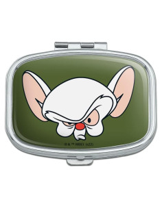 Caja de Pastillas Pinky y El Cerebro - Metal Cromado 5.6x4.1cm