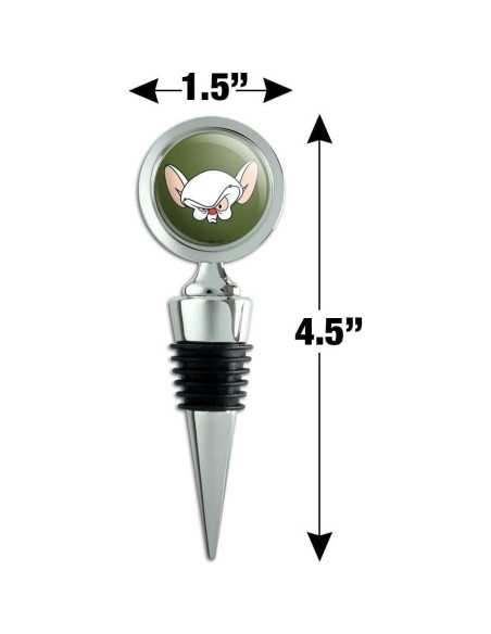 Tapón de Botella de Vino Pinky y el Cerebro - Metal Cromado Tapón de Botella de Vino Pinky y el Cerebro - Metal Cromado