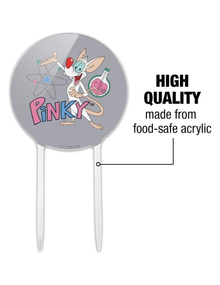 Adorno de Pastel Pinky y el Cerebro 18.42 cm - Licenciado