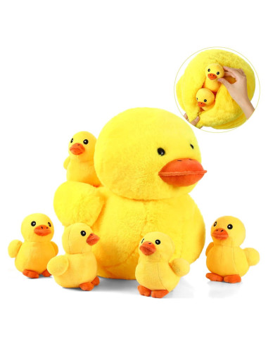 Set de Juguetes de Peluche Kasyat - 6 Patos de 34.9 cm