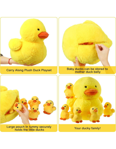 Set de Juguetes de Peluche Kasyat - 6 Patos de 34.9 cm Set de Juguetes de Peluche Kasyat - 6 Patos de 34.9 cm