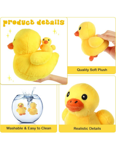 Set de Juguetes de Peluche Kasyat - 6 Patos de 34.9 cm