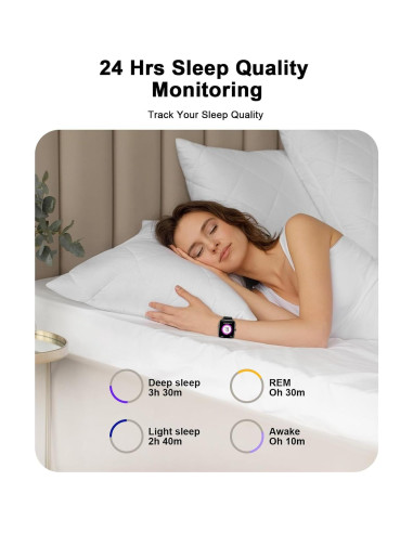 Reloj Inteligente Choiknbo 1.83" Pantalla Táctil Fitness Negro