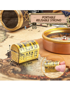 100 Mini Cofres del Tesoro Pirata Zhanmai - Almacenamiento Joyería 2