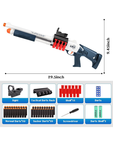 Blaster de Dardos Zhenduo 76.2 cm con Conchas Eyectables